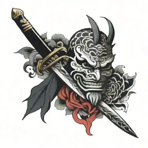 Japanese Mask And Dagger