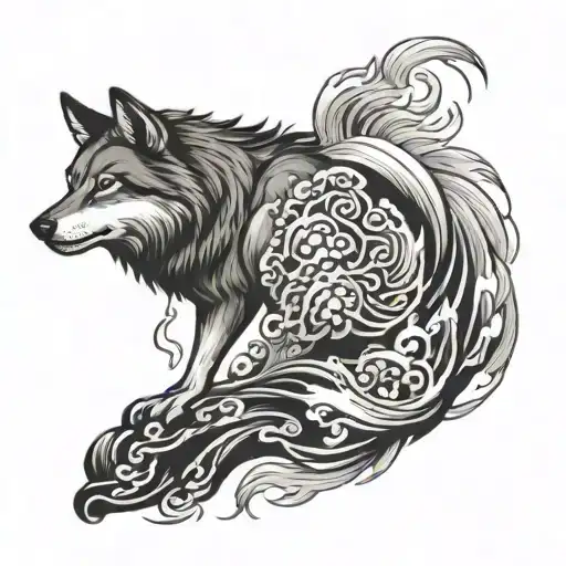 Wolf Smoke Cigarettes Standing Straight Line