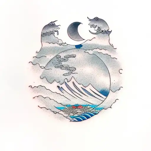 Two People Sharing A Joint With The Moon