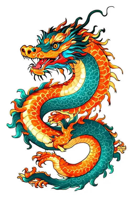 Chinese Dragon Without Wings
