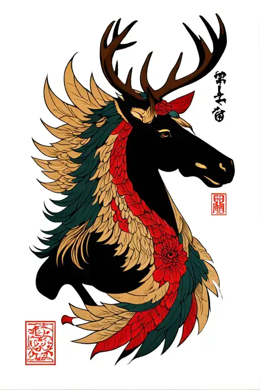 Thunderbird Deer Horse To Totom Pole