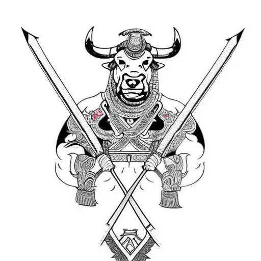 Bull Warrior With Axe