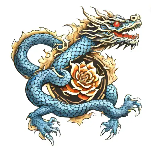 Buda Dragon Flor De Loto