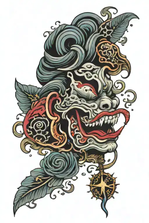 Music Mic Lips Blowing Colorful