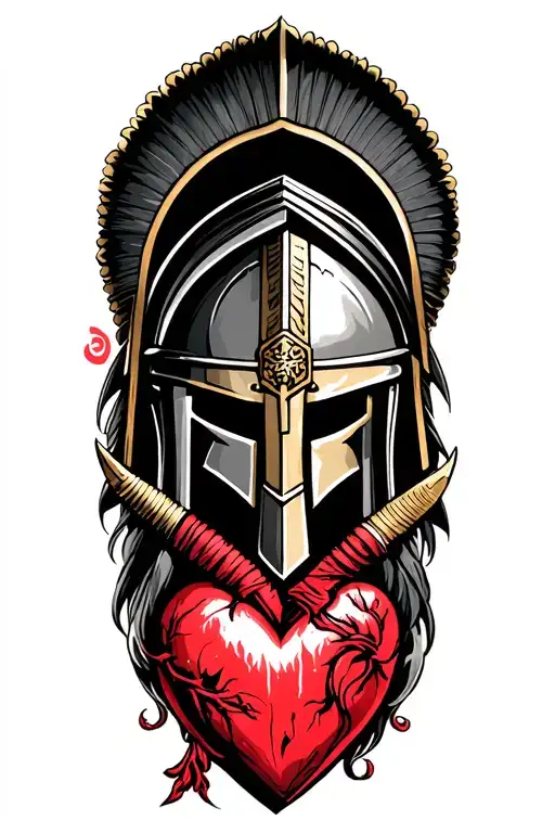 Spartan Soldier And Heart