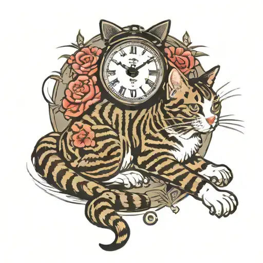 Cat With Clock