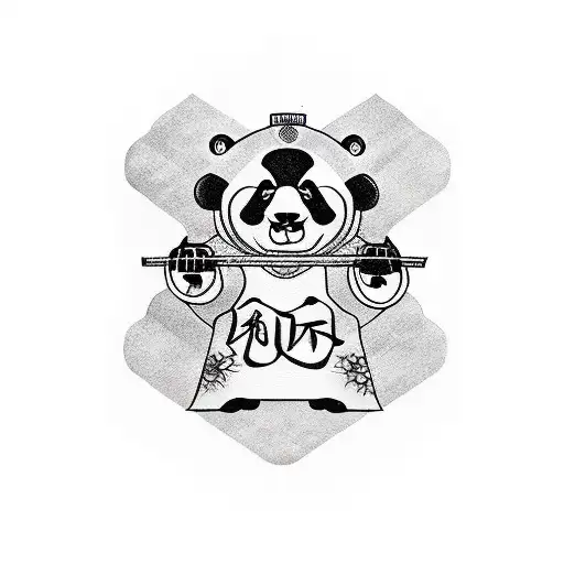 Samurai Panda Dark Legendary Battle Tested 4K