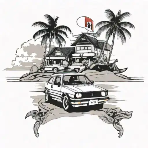 Vw Golf 2 Gti On The Beach