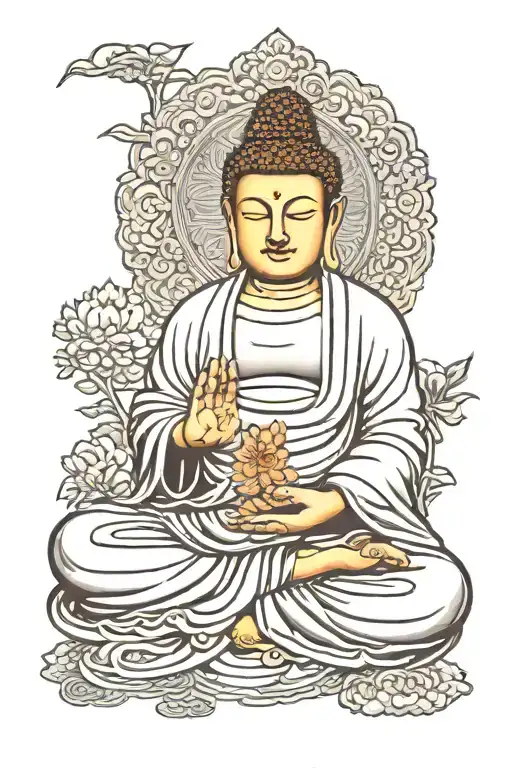 Lord Buddha With A Bajra