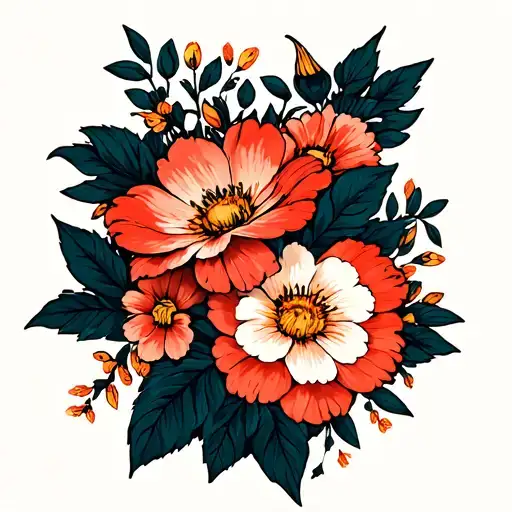 Birth Flower Bouquet For July August And May