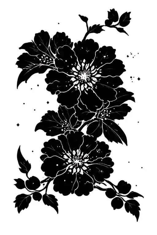 Constellation Aquarius Cherry Flower