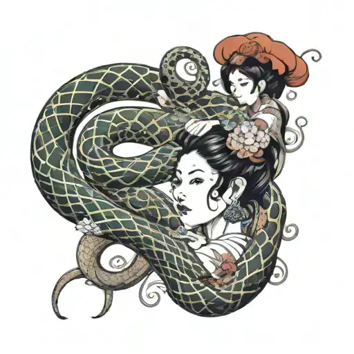Snake With Gypsy Woman