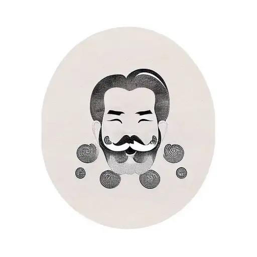 Asian Guy With Mustach And Beard