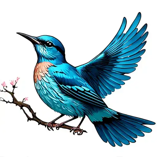 Blue Rock Thrush Bird Flying