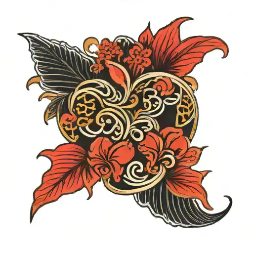 Black With Red Hearts