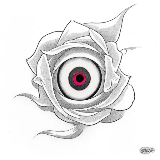 Sharingan With Clouds And A Rose