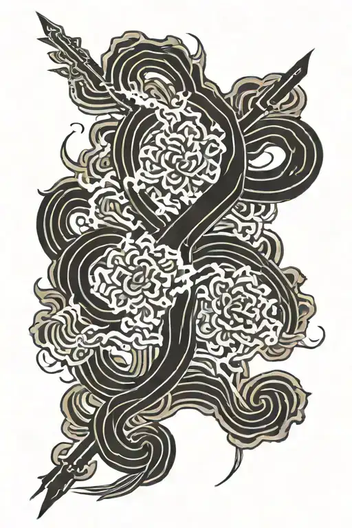 Thick Black Lines Rectangle Divided In 3