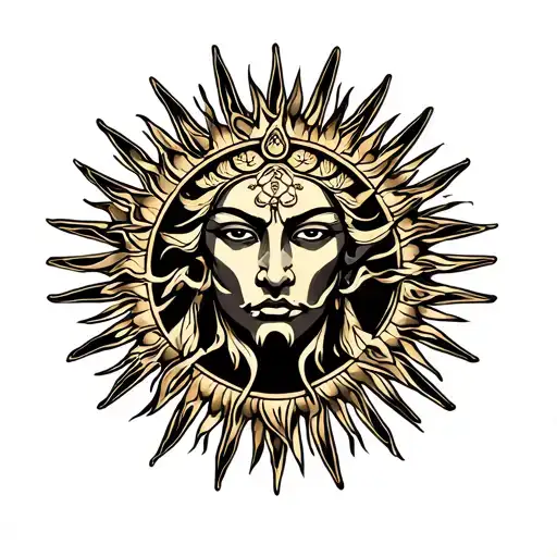 Libra Zodiac Sign Sun Tattoo For Men Japanese Temple