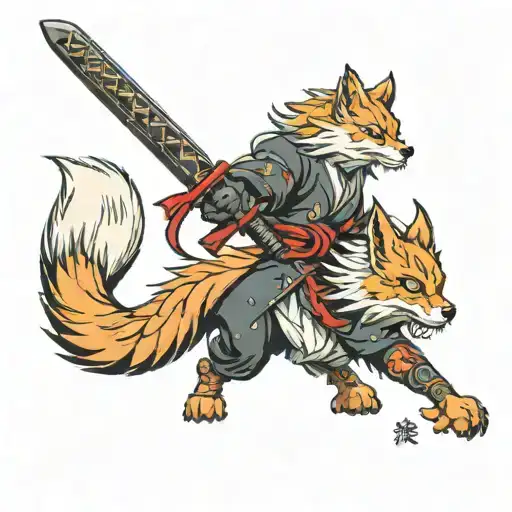 9 Tail Fox With Katana