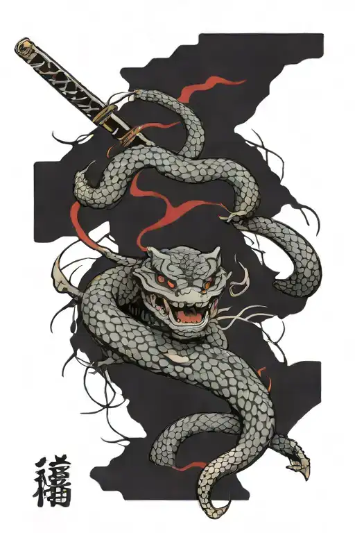 Snake Breaking Katana