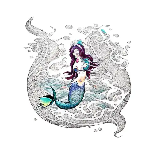 Mermaid With Scuba Diver