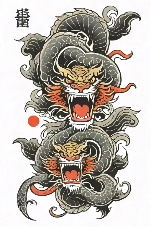 Unique Tattoo Design Strength Courage