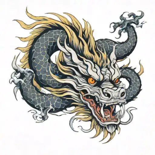 Tatuaje Brazo Entero De Un Dragon