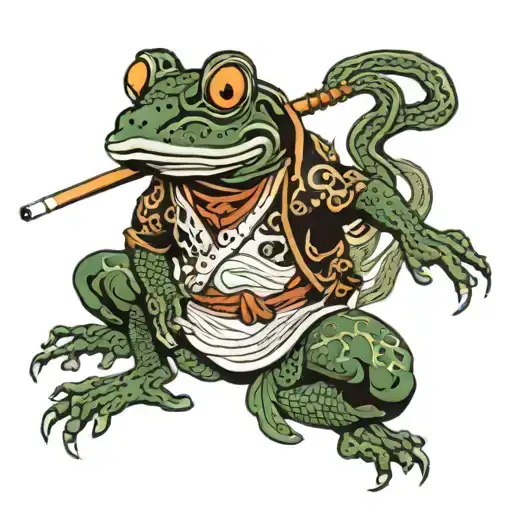 Smoking Samurai Frog