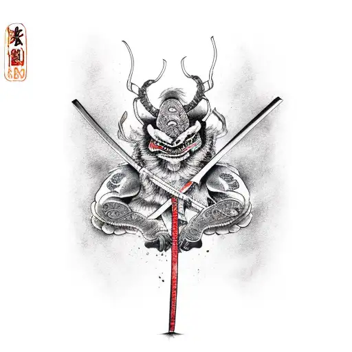 Creature With Strength Holding Katana