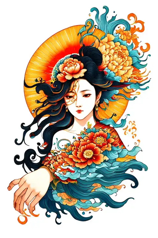 Sun Forearm Half Sleeve