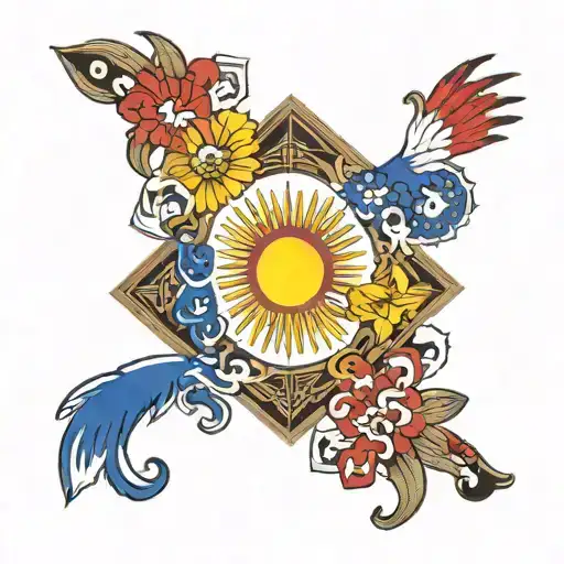 Filipino Flag Surrounding The Tattoo Design