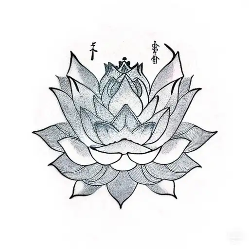 Lotus Flower With Pisces Zodiac Sign
