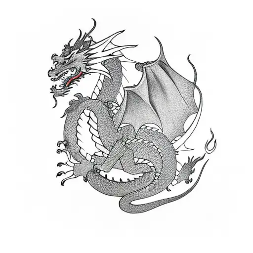 Dragon With Blossoms