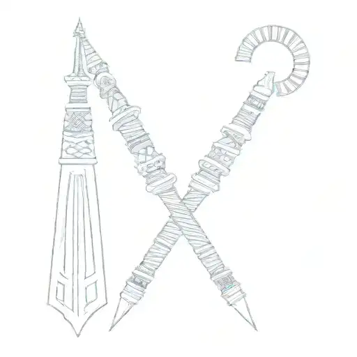 A Pair Of Egyptian Spears