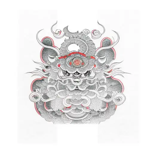 Chinese Gardans Tample Half Sleeve