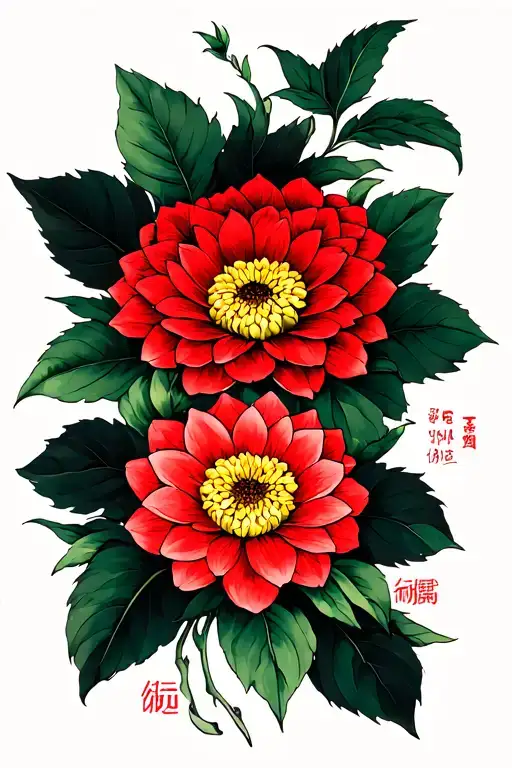 Sampaguita Flower And Dahlia Flower With Date