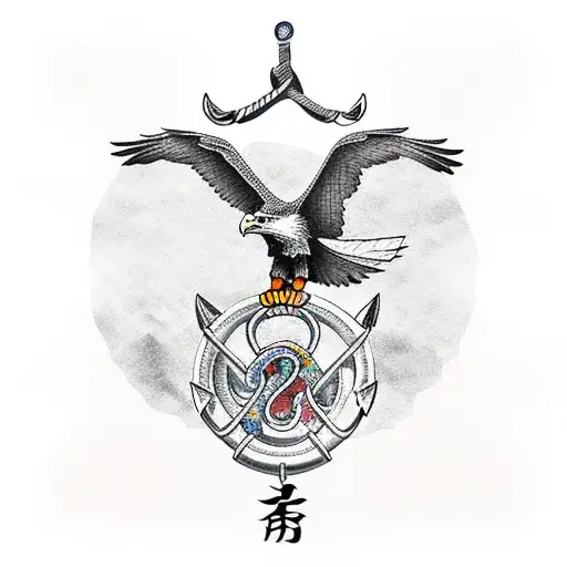 Eagle In A Anchor