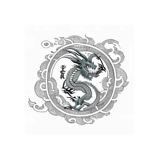 Dragon With Fairy Tail Symbol