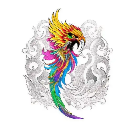 Phoenix Feather Colorful