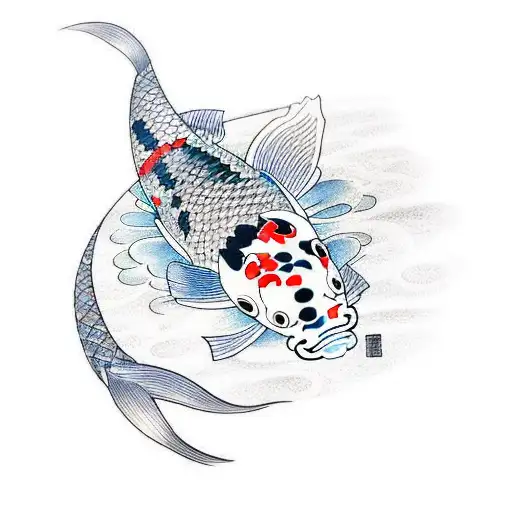 Koi Fish With Geisha Sleeve