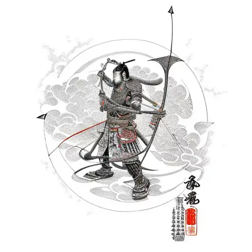 Gradiator With Bow And Arrow And Sword In One Equipment