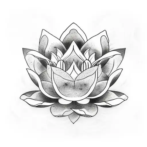 Lotus Flower With Kitsune