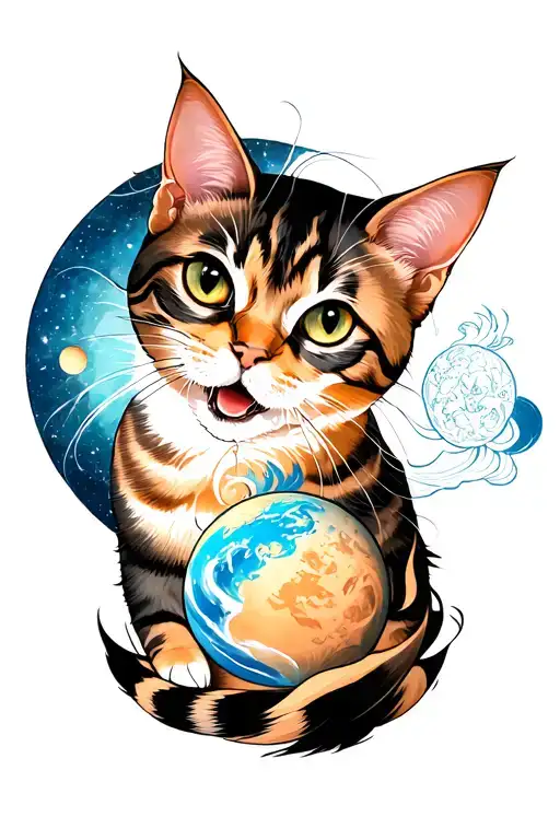 A Cat Swallowing The Planet Venus