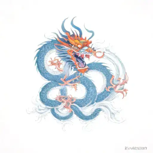 Chinese Dragon With A Pearl Its Mouth