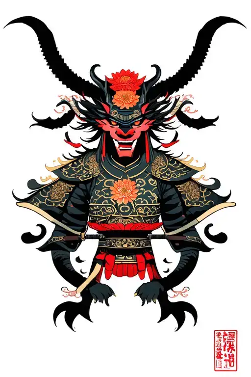 Samurai In Chrysanthemian Demon