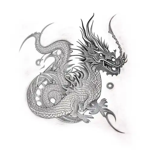 Ankh With A Dragon In The Shape Of Infinity That Wraps Around The Forearm