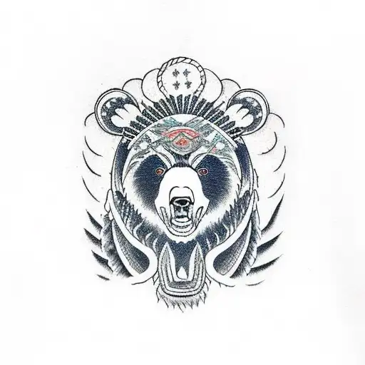 Bear With An Eagle With 2 Heads Over It