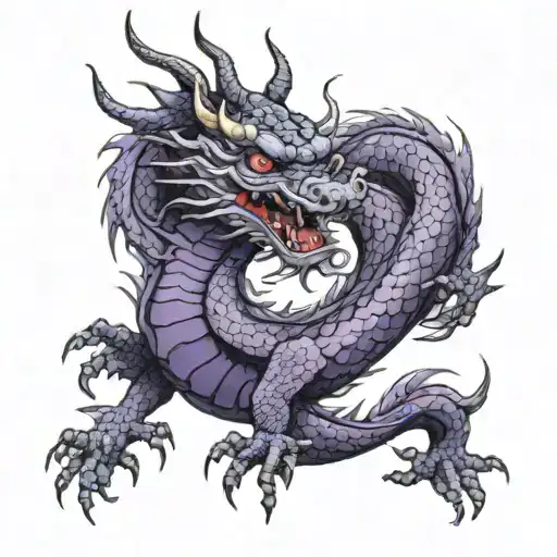 Purple Japanese Dragon