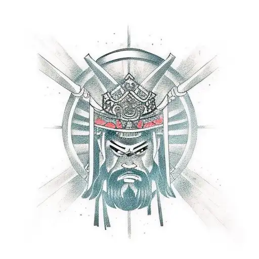 Samurai Gauntlet With Puerto Rican Designs On It