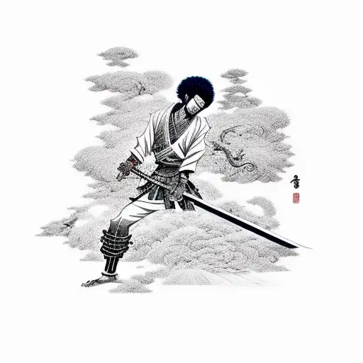 Yasuke And Afro Samurai Sword Fighting